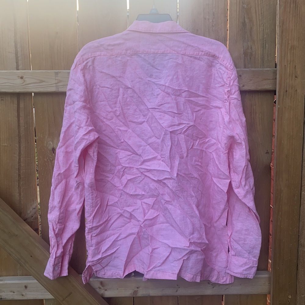 Island Company linens button down shirt sz. L - Picture 3 of 3